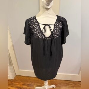 Elegant Gray Lace Women's Top